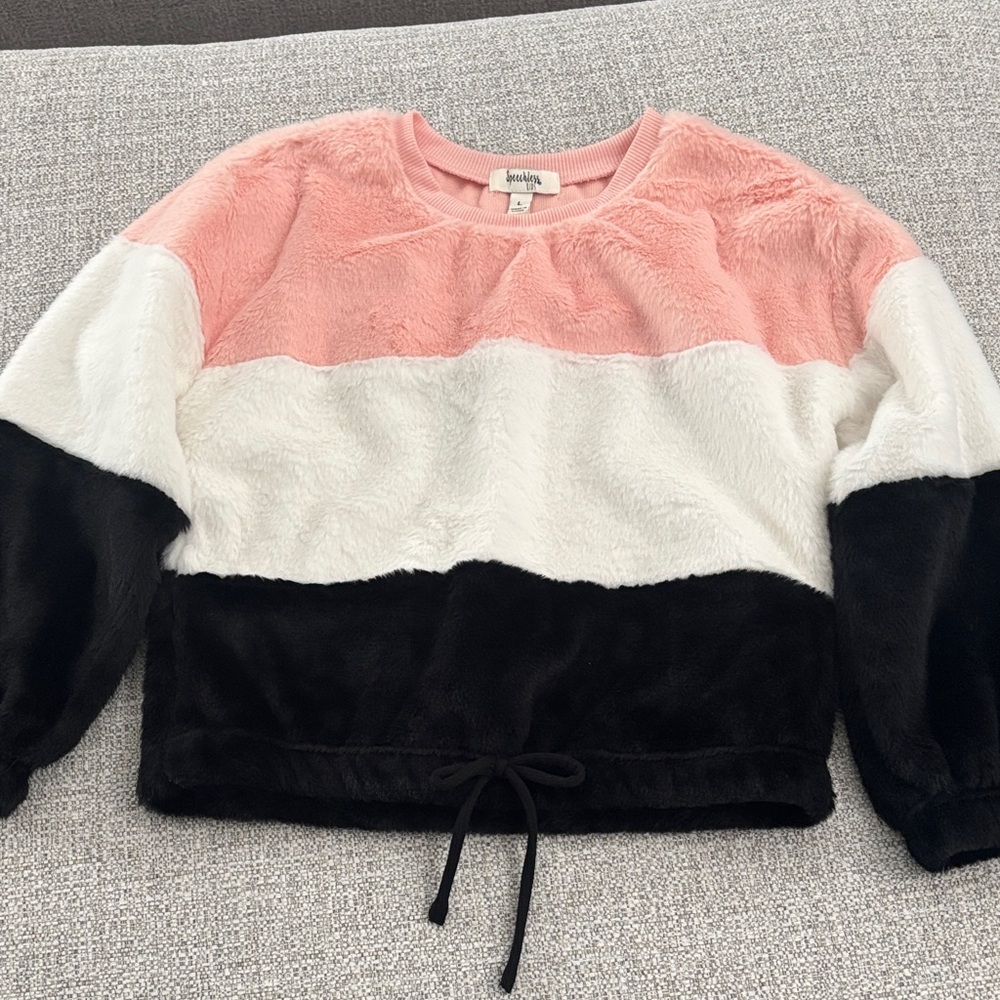 Speechless Kids Pink Fuzzy Sweater